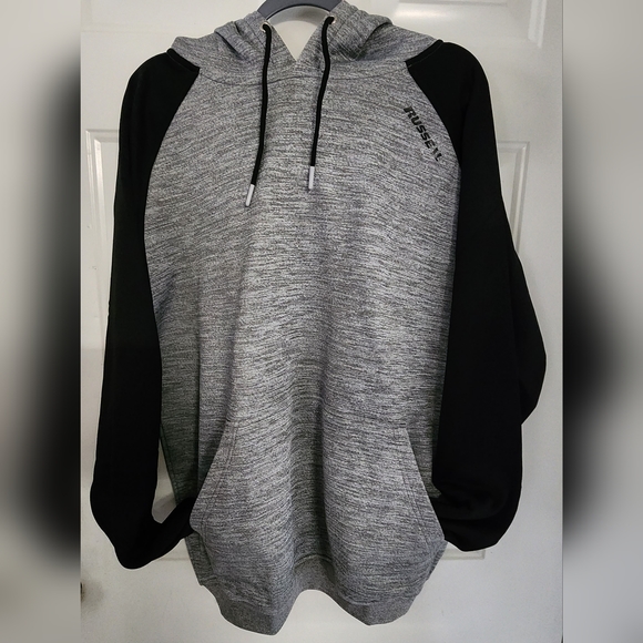 Russell Athletic Other - RUSSELL LS POLY HOODIE  SIZE LARGE TALL, COLOR HEATHER BLACK